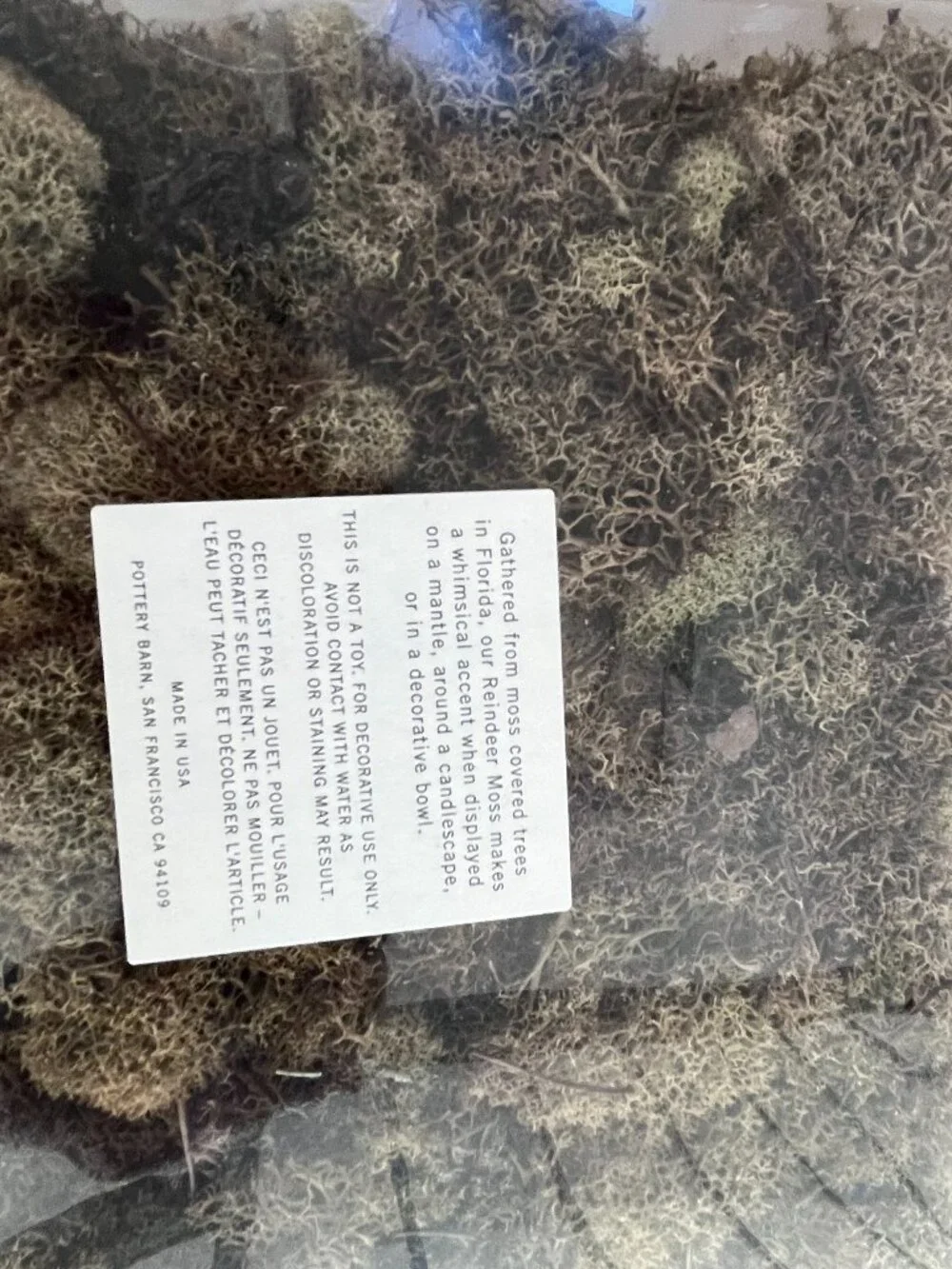 Pottery Barn Reindeer Moss NWT Floral 10 boxes